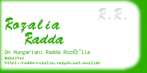 rozalia radda business card